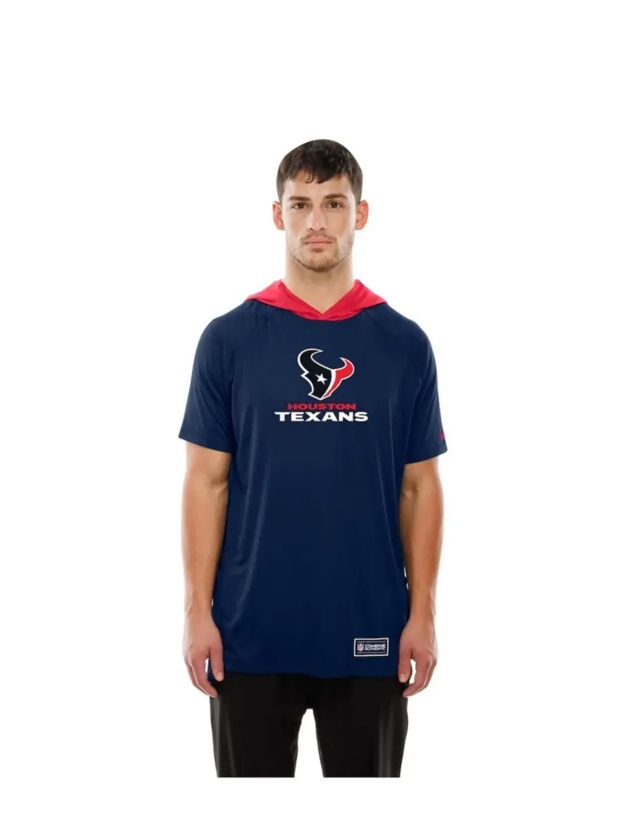 Футболка с капюшоном и реглан-рукавами Houston Texans Combine Authentic New Era — изображение 3 из 5, темно-синий