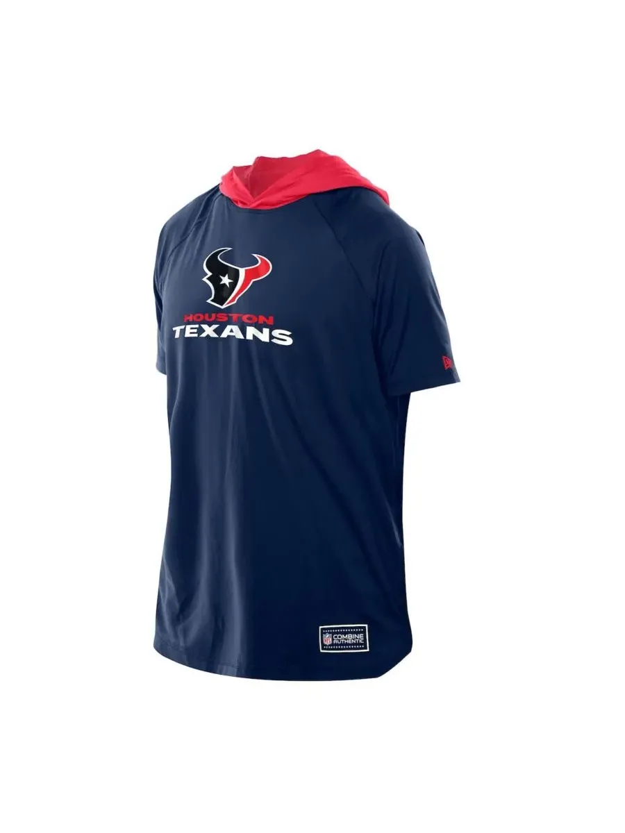 Футболка с капюшоном и реглан-рукавами Houston Texans Combine Authentic New Era — изображение 5 из 5, темно-синий