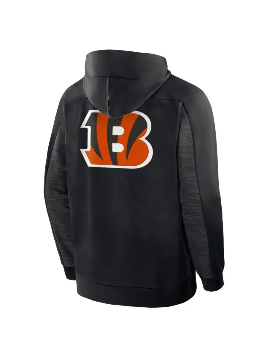 Fanatics Мужская черная толстовка на молнии с символикой команды Cincinnati Bengals Checkdown Pass — изображение 2 из 2