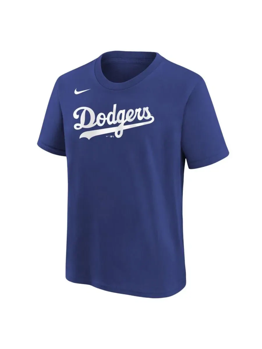 Футболка с принтом Los Angeles Dodgers Wordmark Nike — изображение 2 из 3, королевский