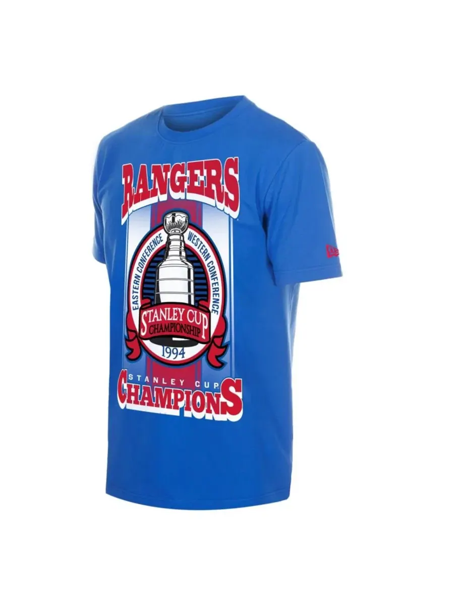 Футболка с графикой New York Rangers Stanley Cup Trophy New Era — изображение 2 из 5, синий