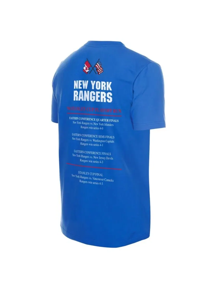 Футболка с графикой New York Rangers Stanley Cup Trophy New Era — изображение 3 из 5, синий