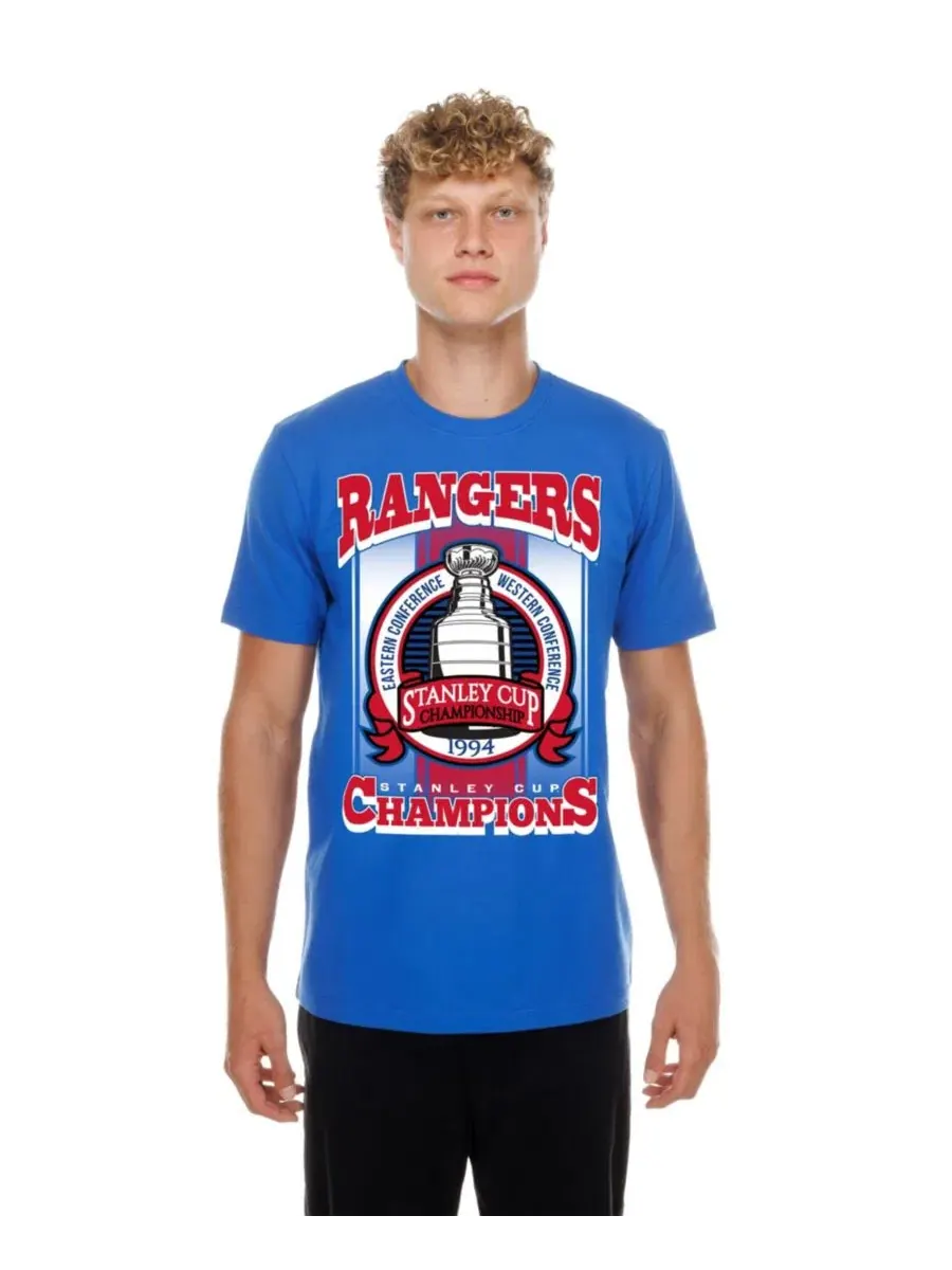Футболка с графикой New York Rangers Stanley Cup Trophy New Era — изображение 4 из 5, синий