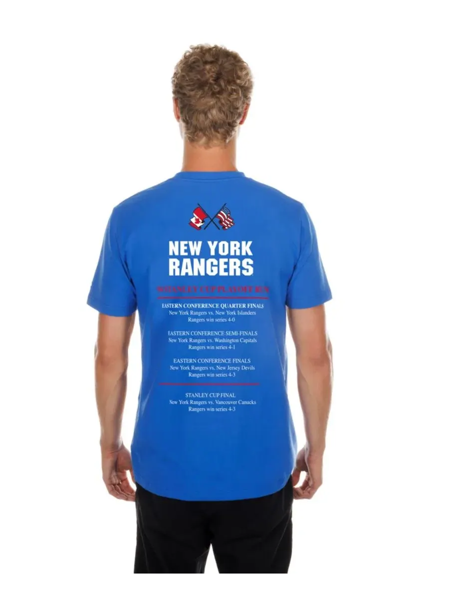 Футболка с графикой New York Rangers Stanley Cup Trophy New Era — изображение 5 из 5, синий