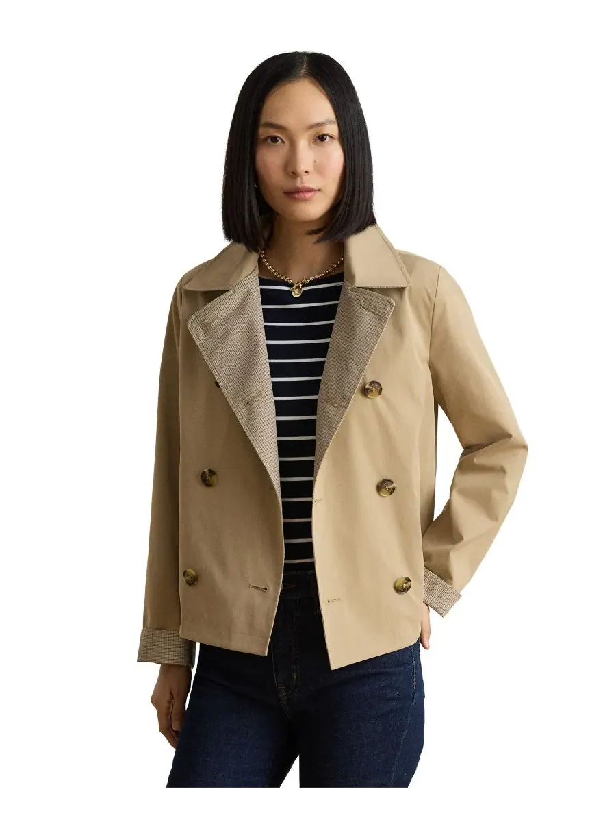Пальто-тренч укороченное двустороннее Lauren Ralph Lauren, Mini Check