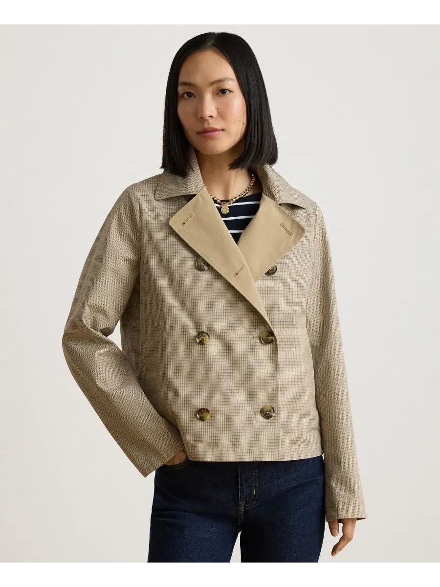 Пальто-тренч укороченное двустороннее Lauren Ralph Lauren, Mini Check — изображение 3 из 5