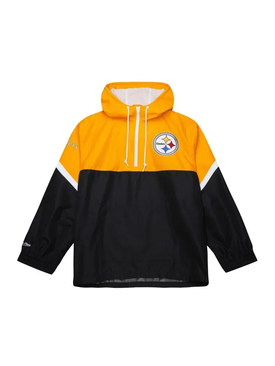 Mitchell & Ness Мужская легкая ветровка-анорак с винтажным логотипом Pittsburgh Steelers — изображение 3 из 3