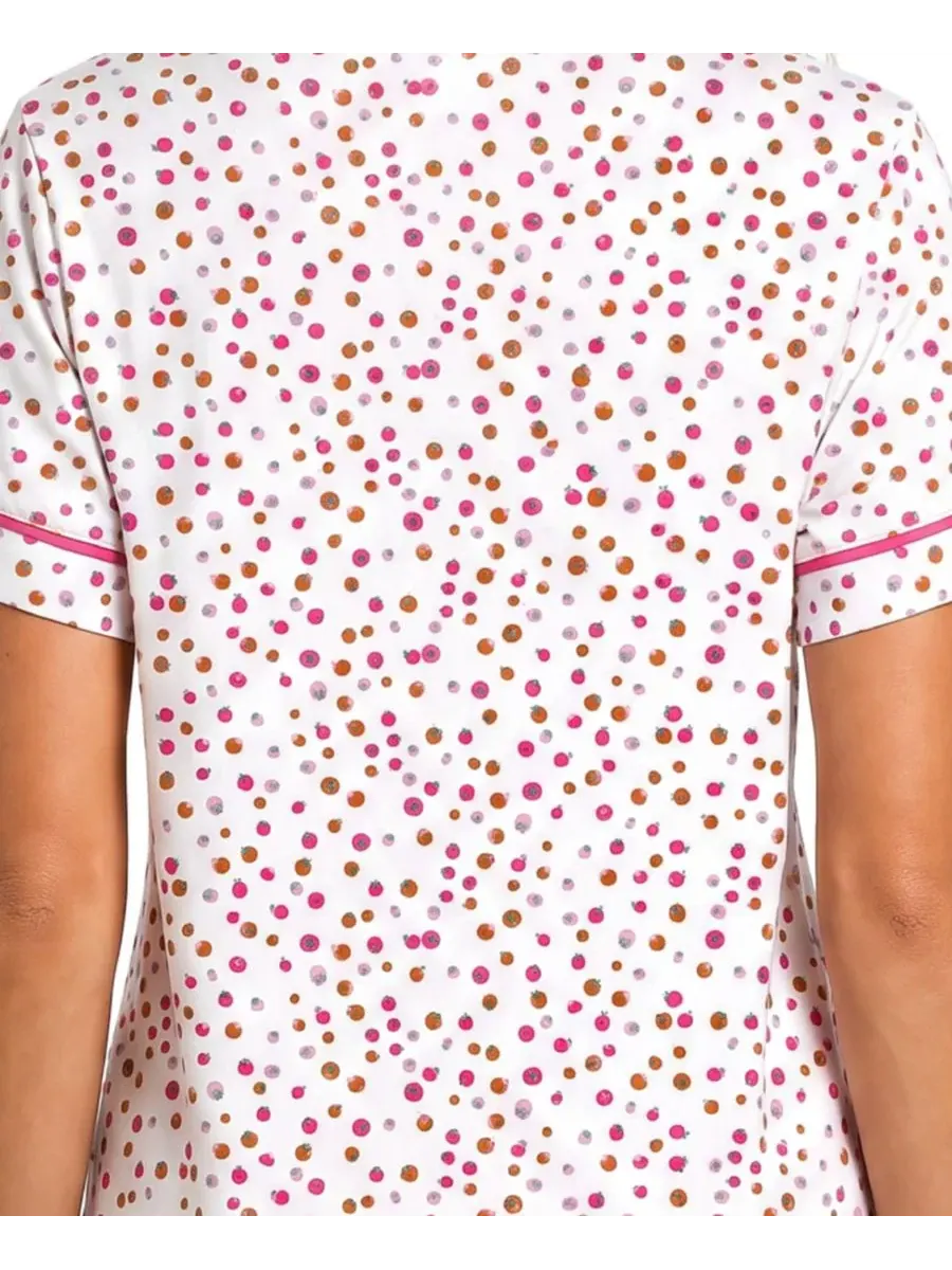 Комплект пижамы с длинным рукавом и шортами Polka-Dot Jaclyn Intimates, Tomato Dit — изображение 2 из 3