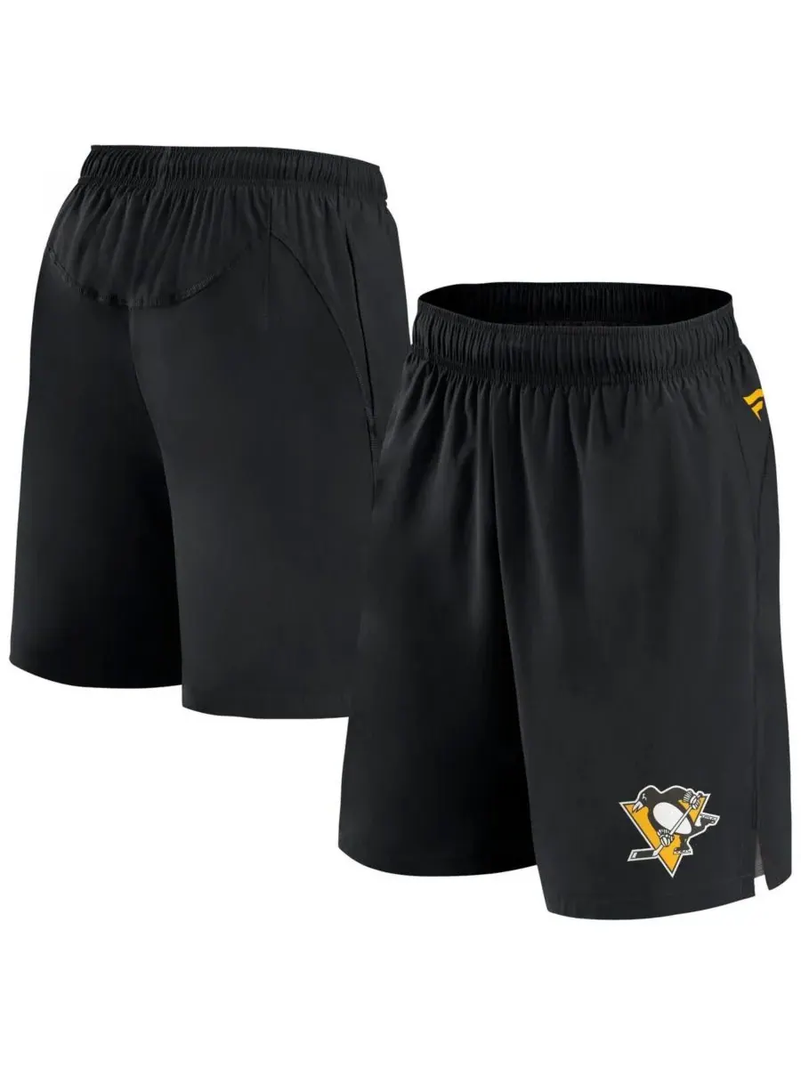 Fanatics Мужские черные шорты Pittsburgh Penguins Authentic Pro Tech