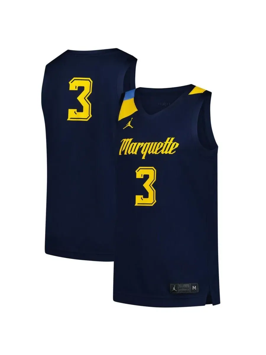 Jordan Мужская баскетбольная майка Marquette Golden Eagles, темно-синяя, размер 3