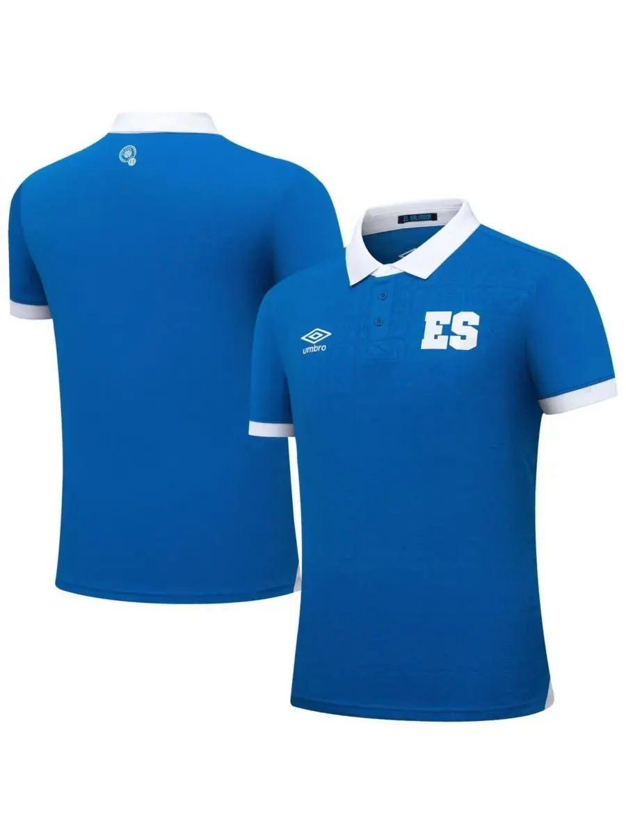 Umbro Детская футболка сборной Сальвадора по футболу 2025 года, синяя, для мальчиков и девочек — синий