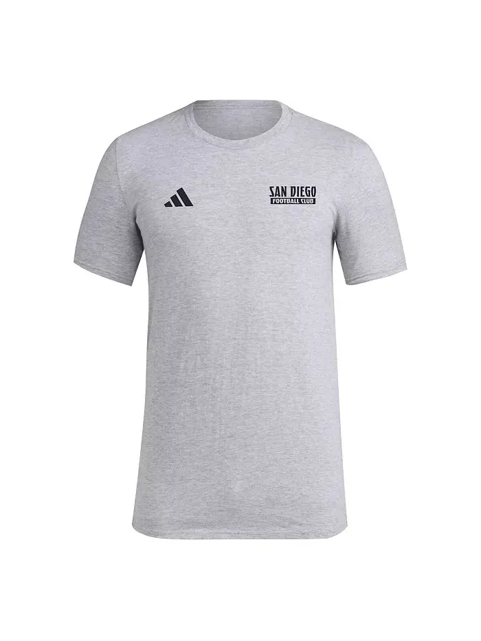 Мужская серая футболка San Diego FC Local Wrap adidas — изображение 3 из 3