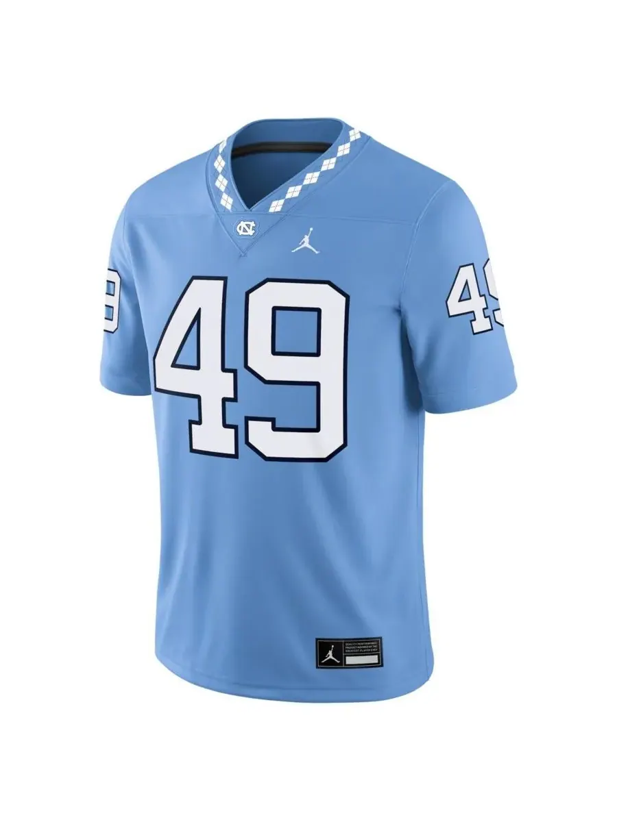 Jordan Мужская футболка Julius Peppers Carolina Blue North Carolina Tar Heels Alumni Football Game — изображение 2 из 3