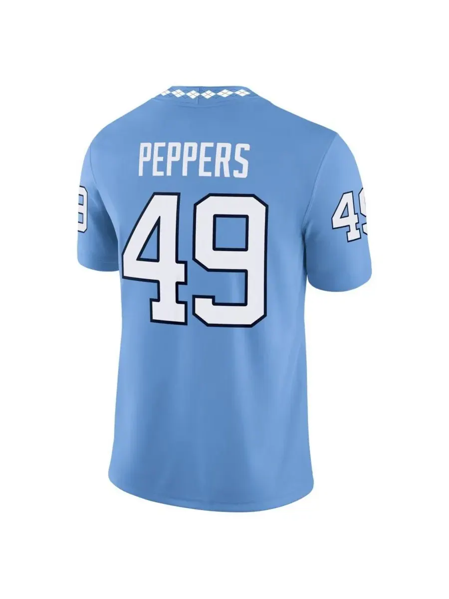 Jordan Мужская футболка Julius Peppers Carolina Blue North Carolina Tar Heels Alumni Football Game — изображение 3 из 3