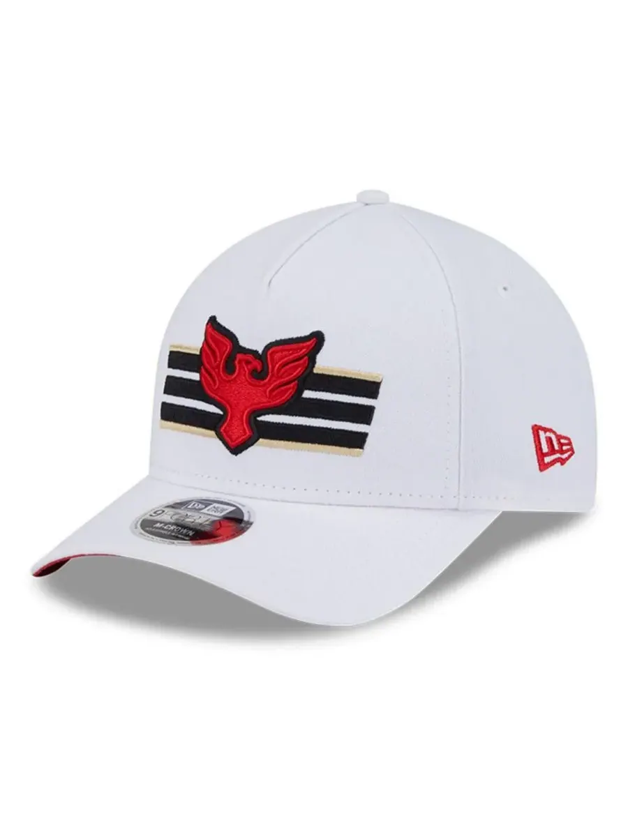 New Era Мужская белая футболка DC United 2025 с регулируемой высотой головки и крючком 9FORTY