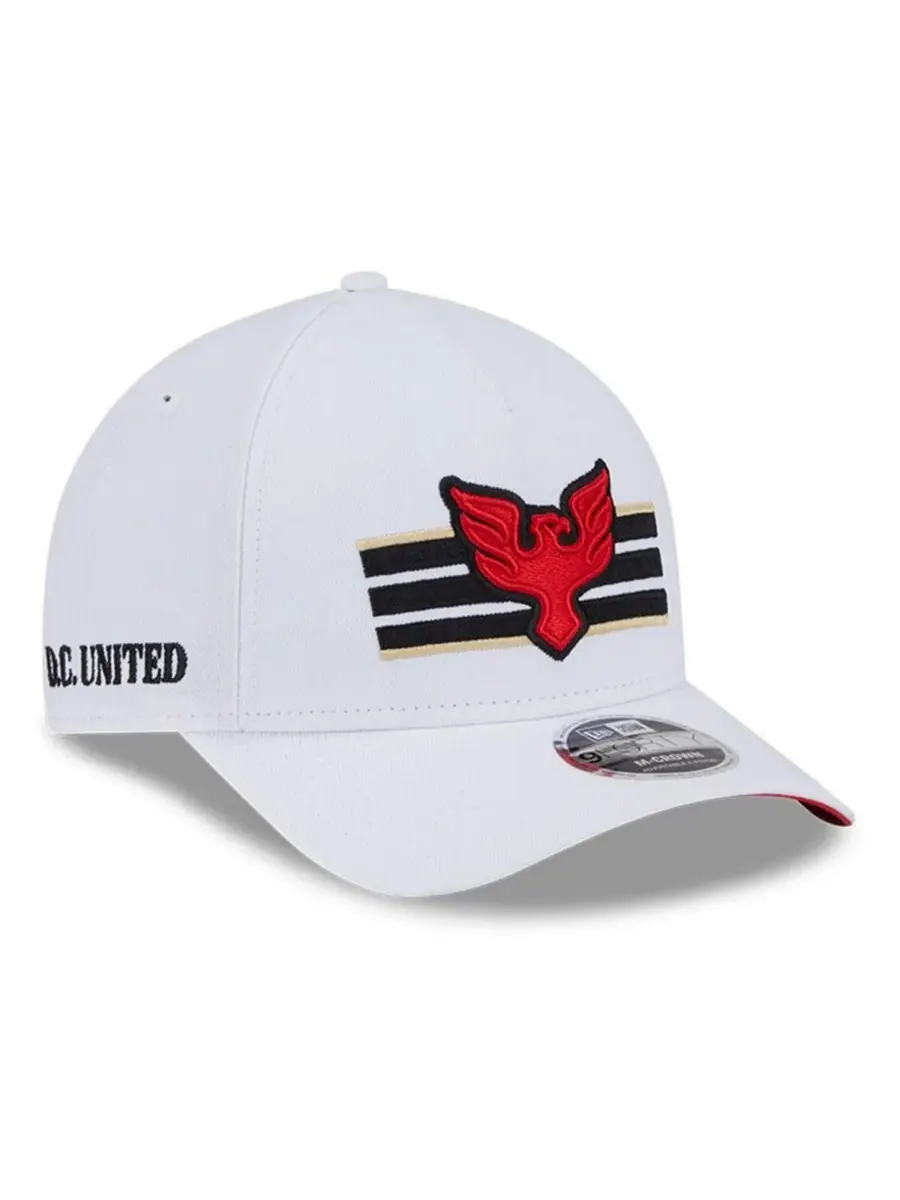 New Era Мужская белая футболка DC United 2025 с регулируемой высотой головки и крючком 9FORTY — изображение 2 из 4, белый