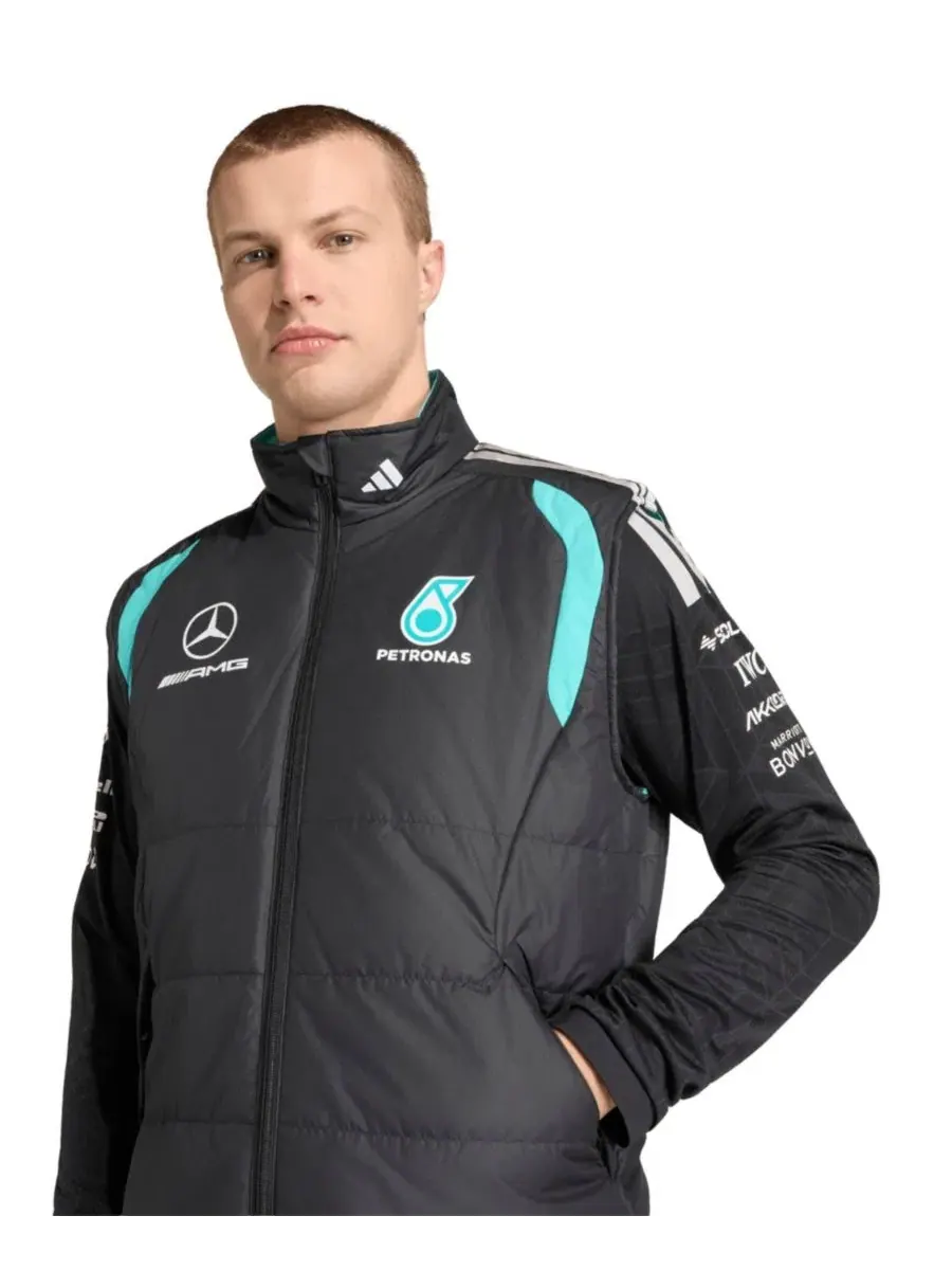 Жилет без рукавов с утеплителем climawarm, Mercedes-AMG Petronas F1 Team adidas — изображение 3 из 3, черный серый