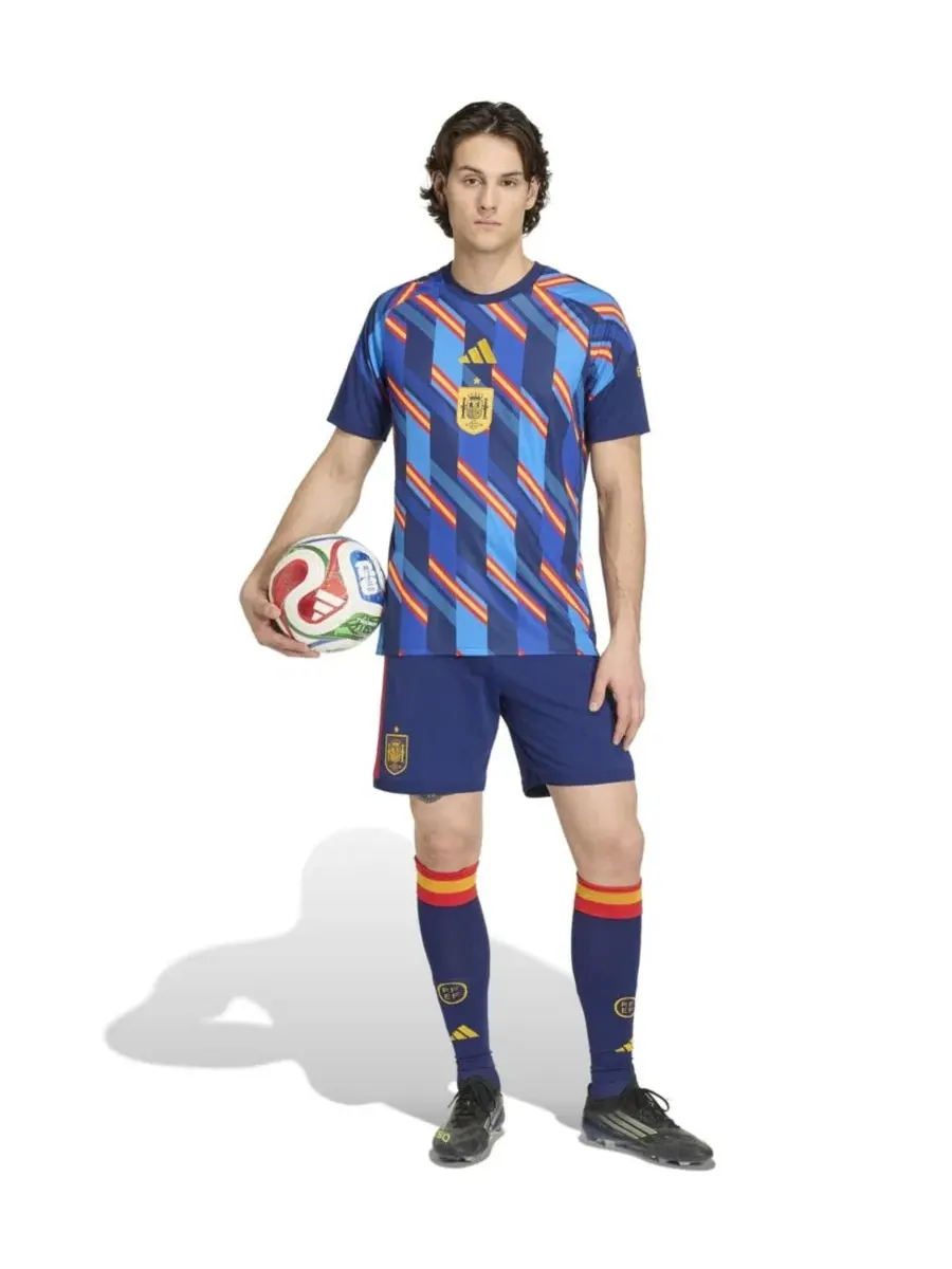 Мужская футболка Spain National Team 2026 Pre-Match adidas — изображение 2 из 5, темно-синий