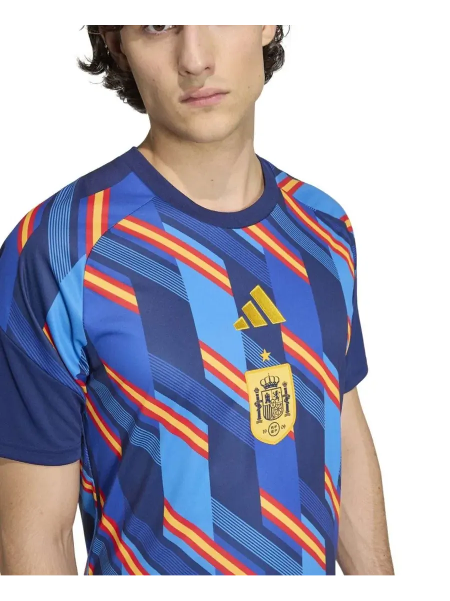 Мужская футболка Spain National Team 2026 Pre-Match adidas — изображение 3 из 5, темно-синий