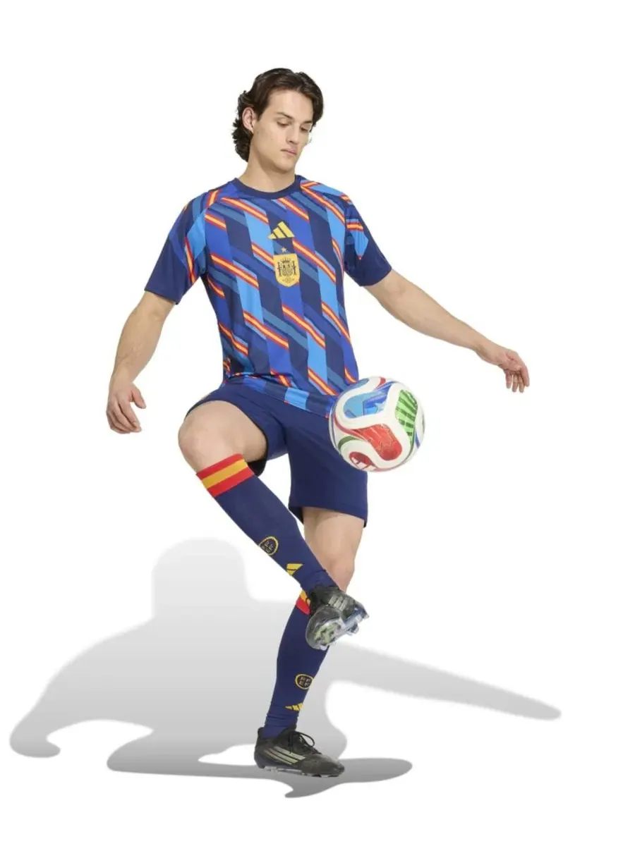 Мужская футболка Spain National Team 2026 Pre-Match adidas — изображение 4 из 5, темно-синий