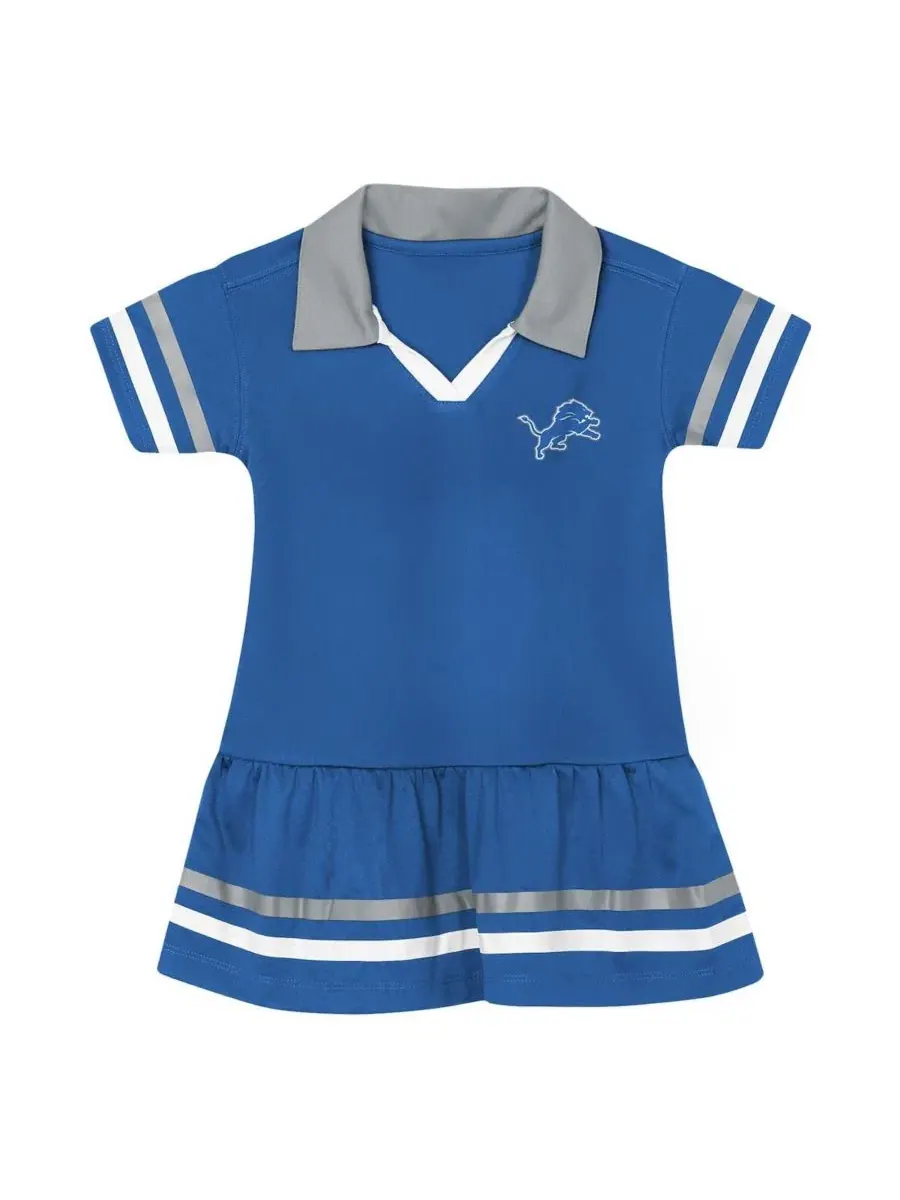 Платье-трапеция с принтом Star Player, Detroit Lions Outerstuff — изображение 2 из 3, синий