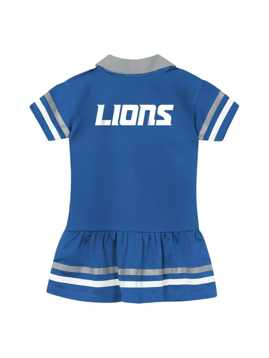 Платье-трапеция с принтом Star Player, Detroit Lions Outerstuff — изображение 3 из 3, синий