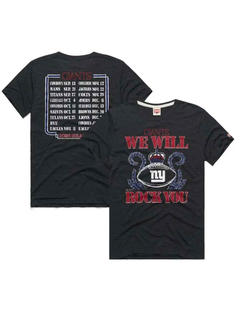 Футболка с принтом New York Giants 2026 Schedule Queen Homage