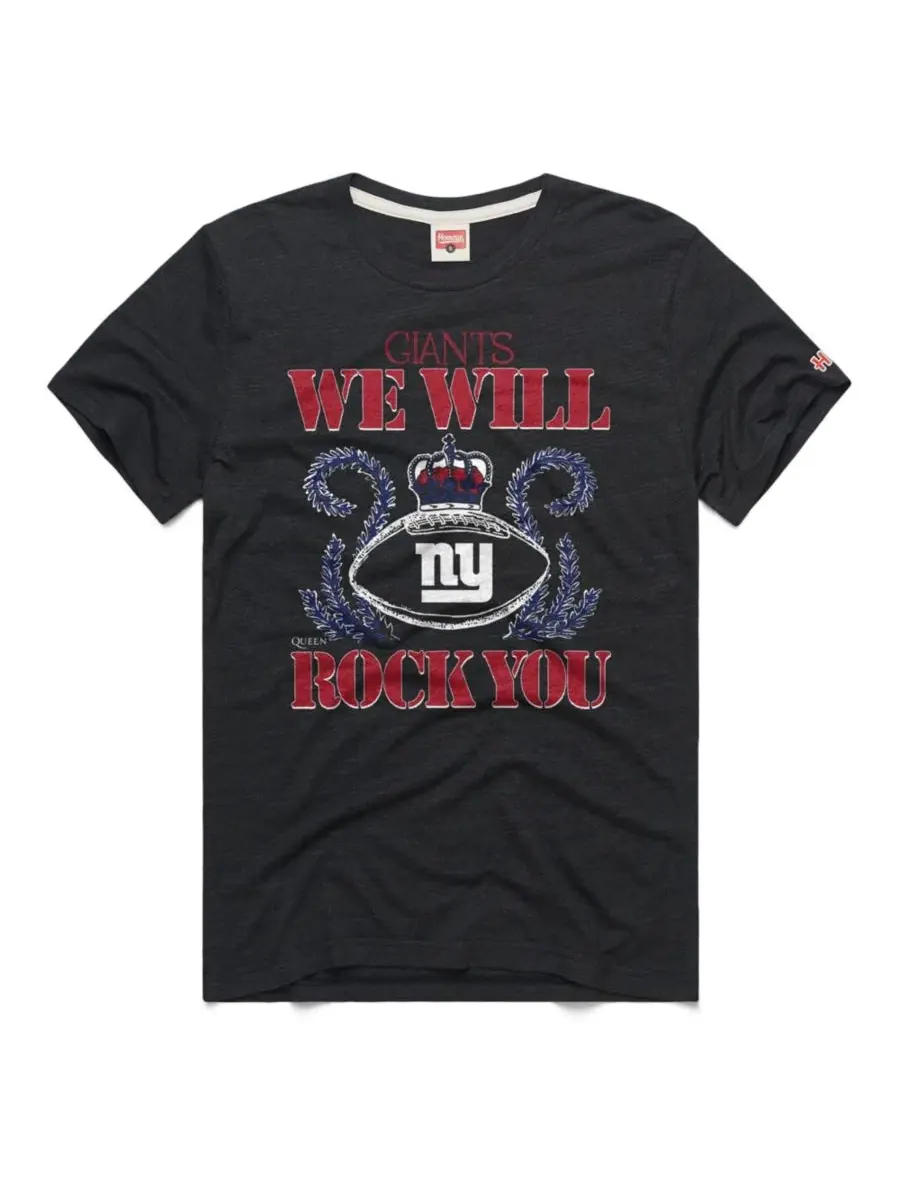 Футболка с принтом New York Giants 2026 Schedule Queen Homage — изображение 3 из 3, темно-серый