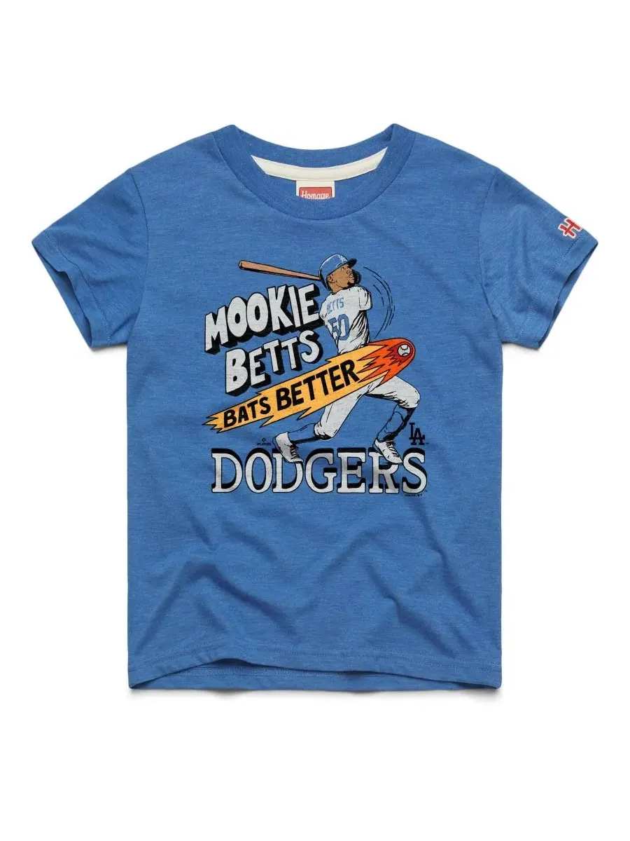 Футболка с графикой Mookie Betts Royal Los Angeles Dodgers Homage
