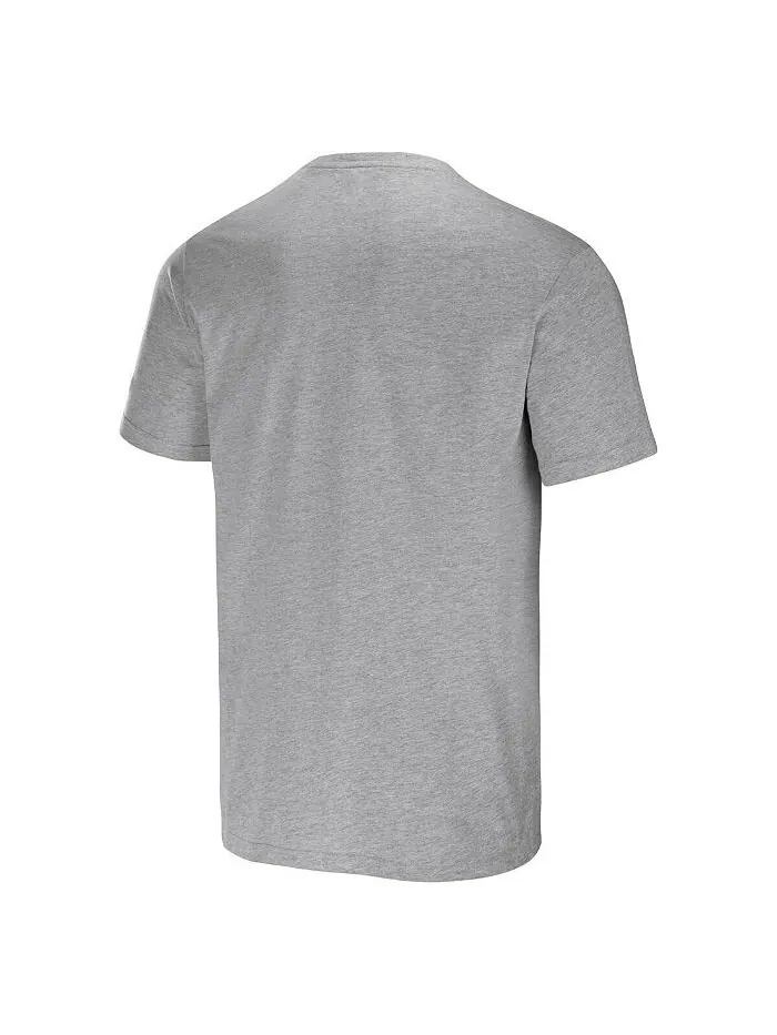 Мужская футболка Darius Rucker Collection от Heather Grey Cleveland Guardians Henley Fanatics — изображение 2 из 3, серый
