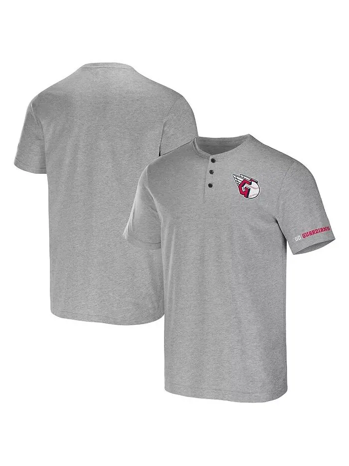 Мужская коллекция Darius Rucker от Heather Gray Cleveland Guardians футболка Henley Fanatics — изображение 4 из 4