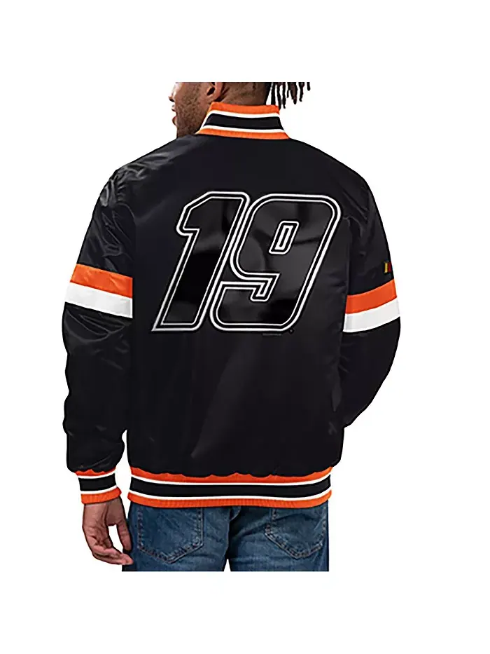 Мужская черная бейсбольная куртка на молнии Home Game Martin Truex Jr Starter — изображение 2 из 2