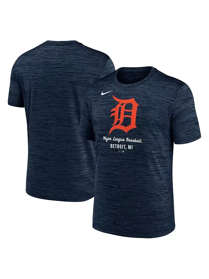 Мужская синяя футболка Detroit Tigers Velocity Performance Nike