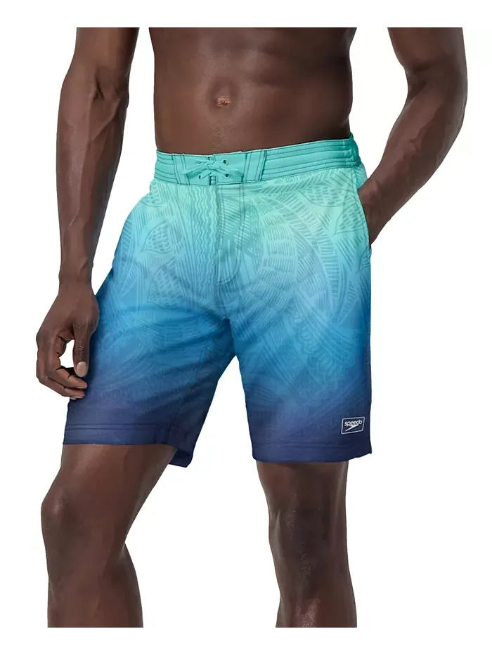 Мужские шорты для плавания Island Flow Bondi Basin Ombre с кулиской, длина 9" Speedo — без цвета