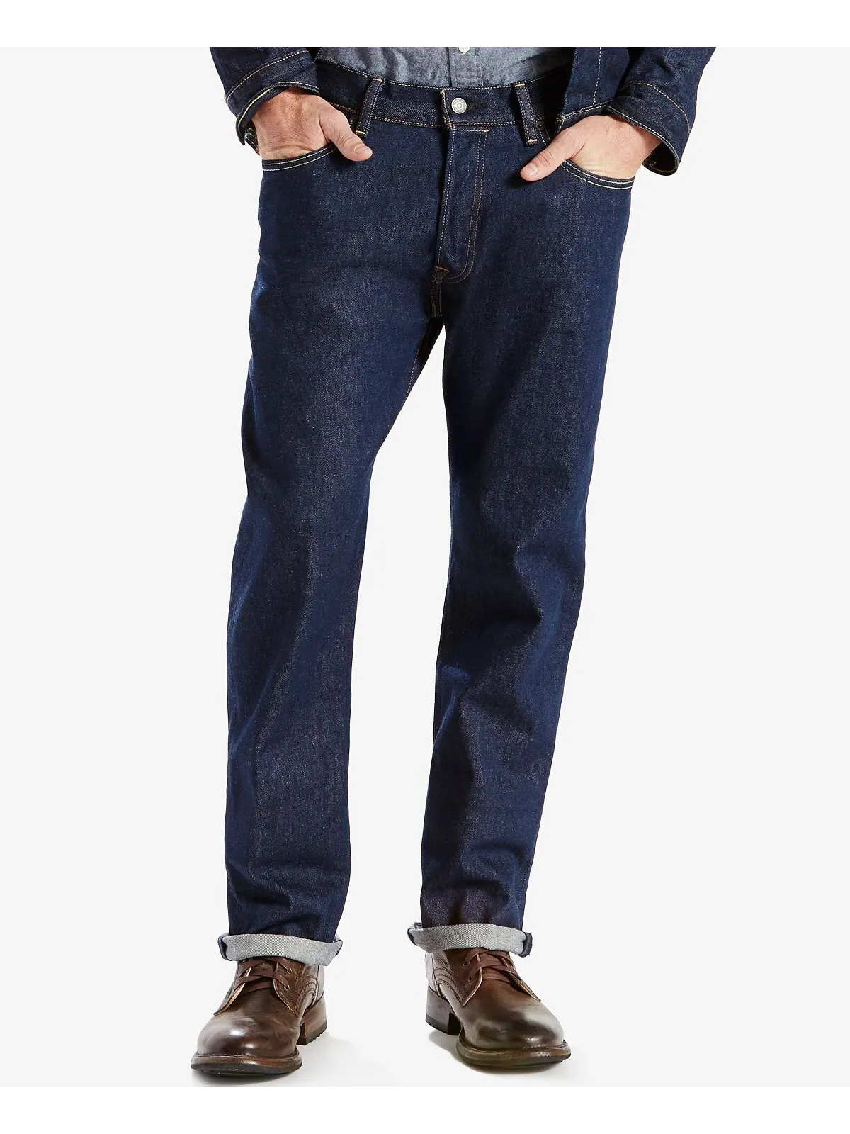 Мужские эластичные джинсы с пуговицами 501 Original Fit Fly Levi's