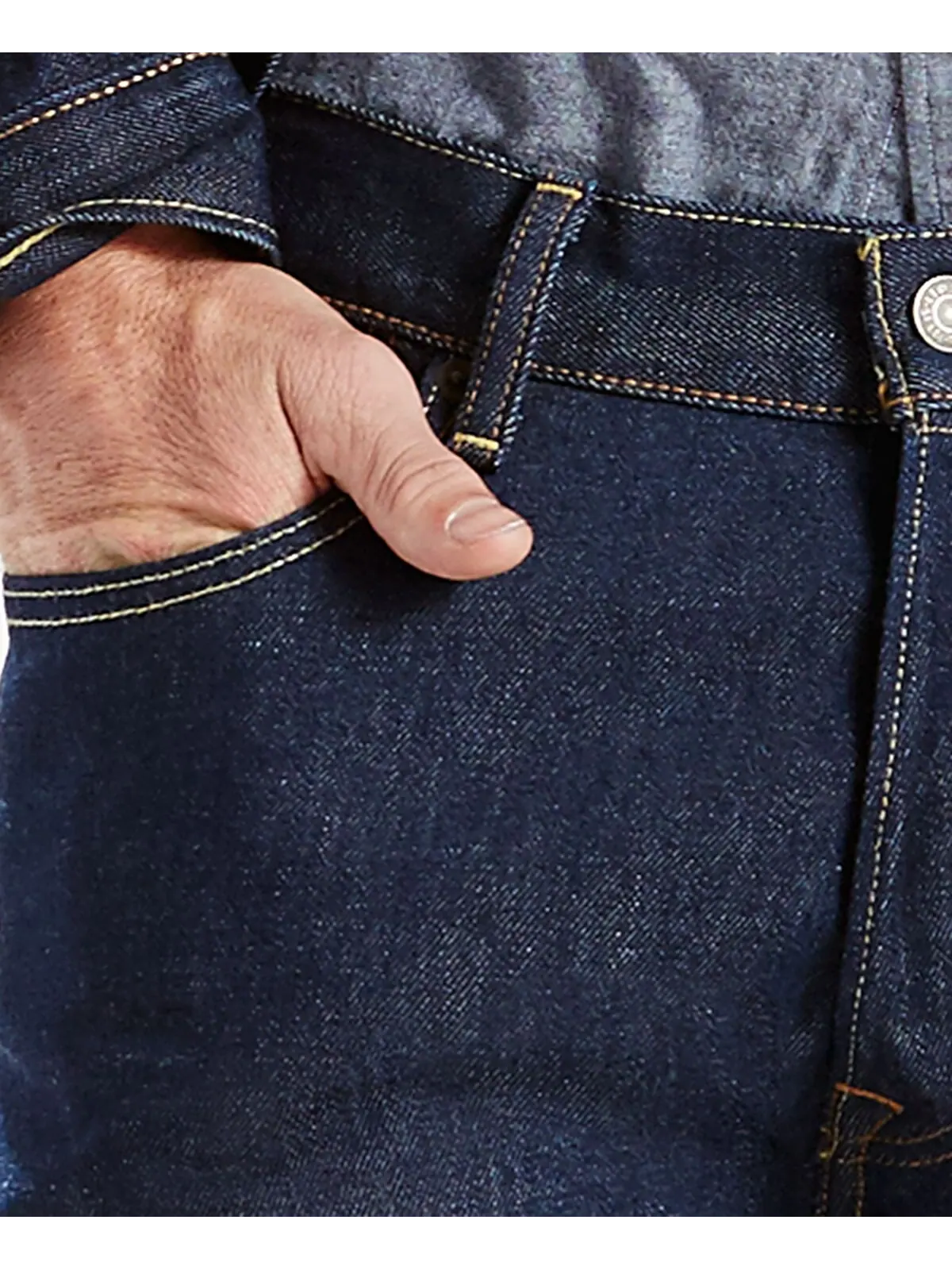 Мужские эластичные джинсы с пуговицами 501 Original Fit Fly Levi's — изображение 4 из 8, розовый