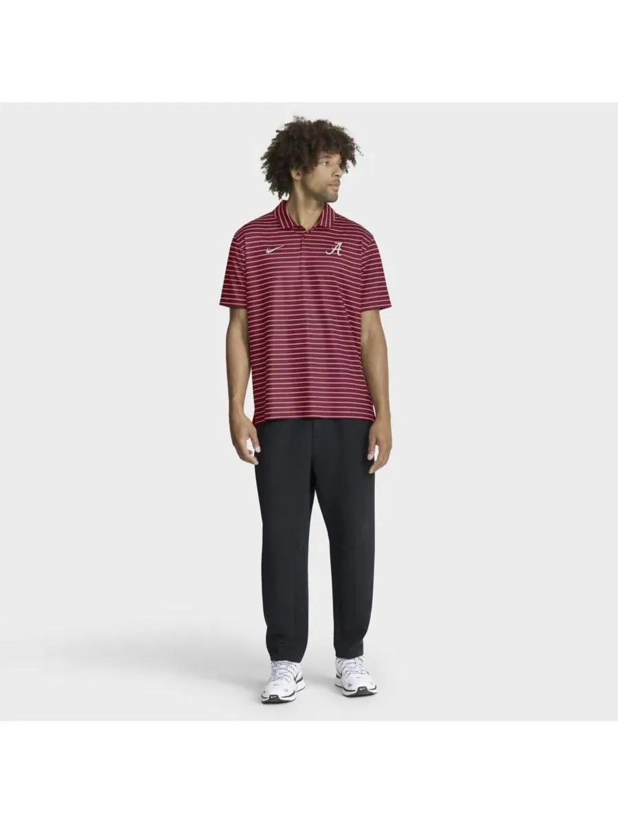 Поло Nike Alabama Crimson Tide 2025 Coaches Premium Tour Stripe Dri-FIT — изображение 3 из 5, красный