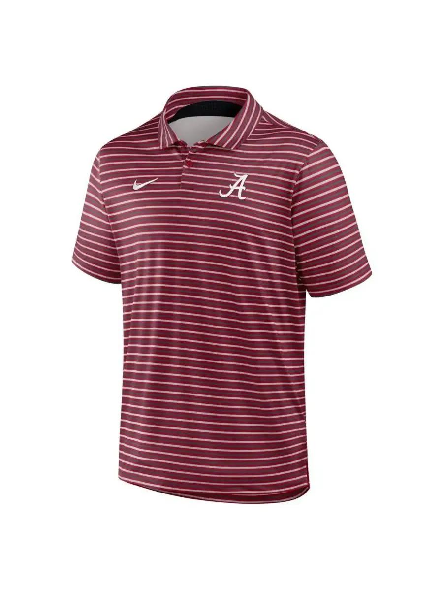 Поло Nike Alabama Crimson Tide 2025 Coaches Premium Tour Stripe Dri-FIT — изображение 4 из 5, красный