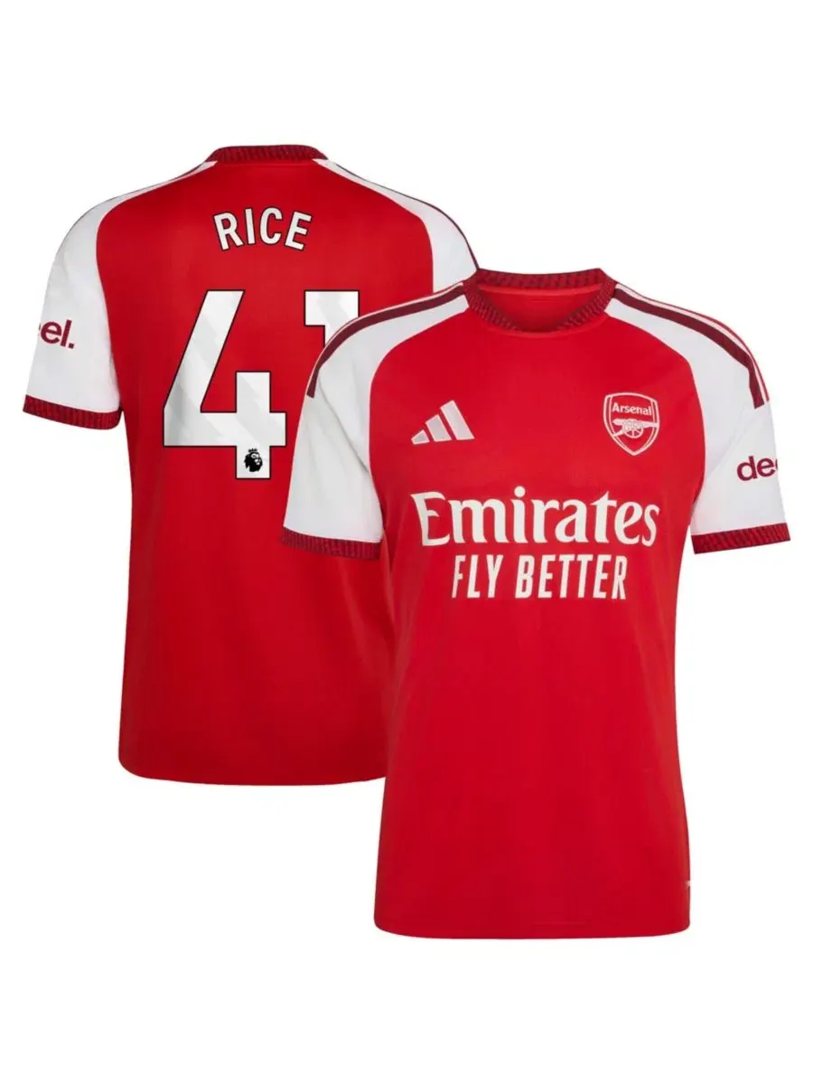 Футболка Declan Rice Red Arsenal 2026/27 Home Replica Jersey adidas