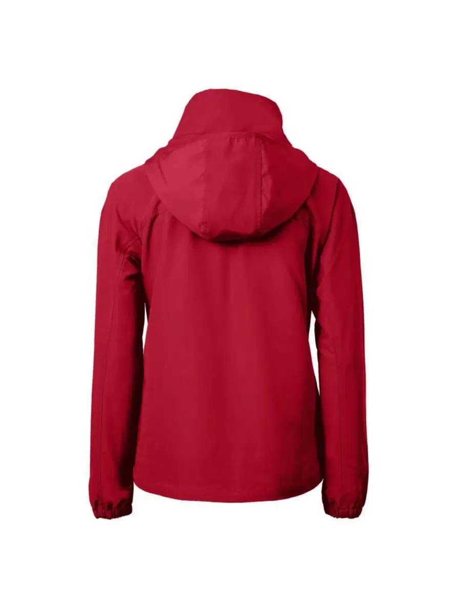 Женская куртка-ветровка с капюшоном Charter Eco Full-Zip Cutter & Buck — изображение 2 из 3, красный
