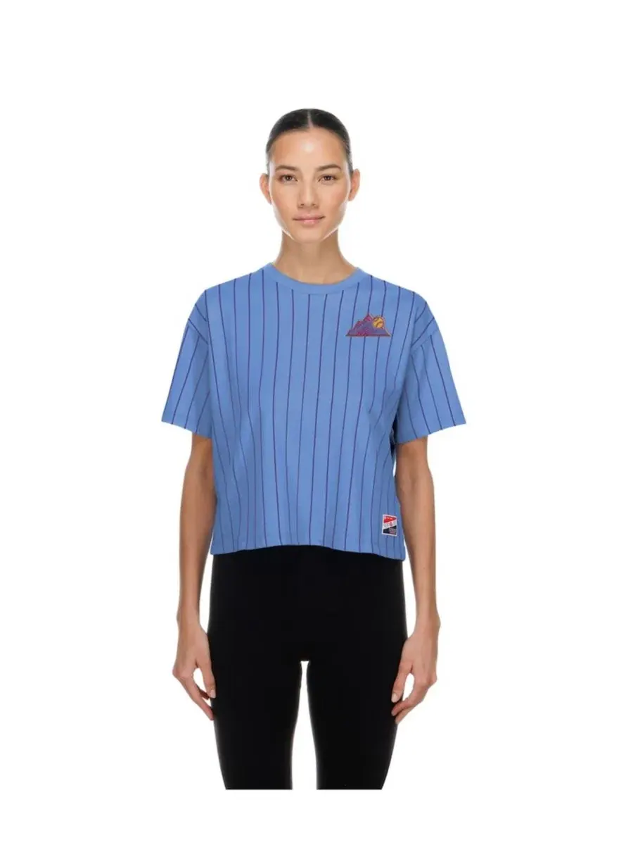 Футболка с принтом Colorado Rockies City Connect Throwback Meshback Pinstripe Boxy New Era