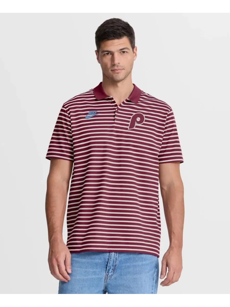 Мужское поло из пике с принтом Cooperstown Collection Dri-FIT Victory Striped Nike