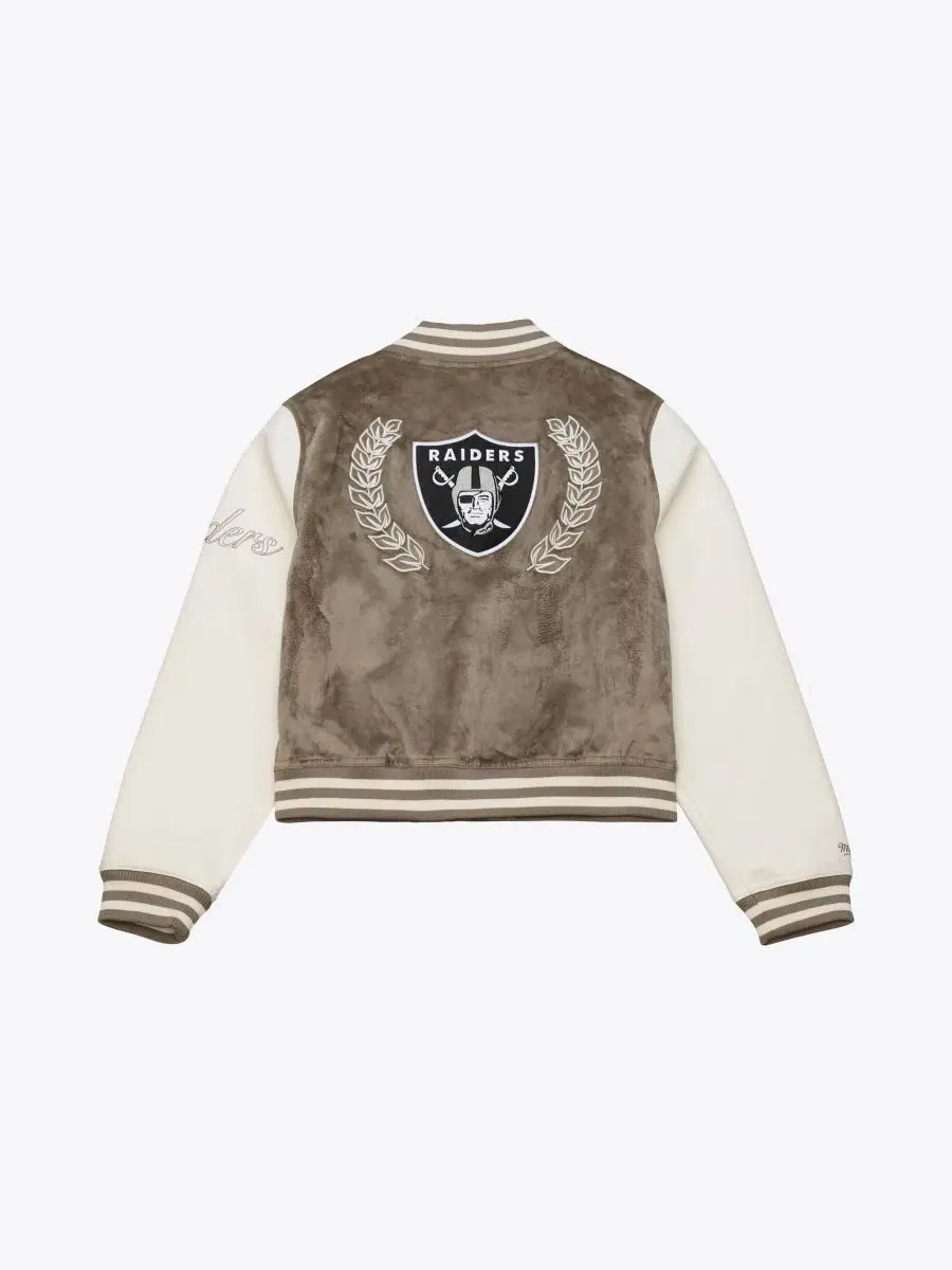 Женская куртка-ветровка Full-snap Varsity Oakland Raiders Mitchell & Ness