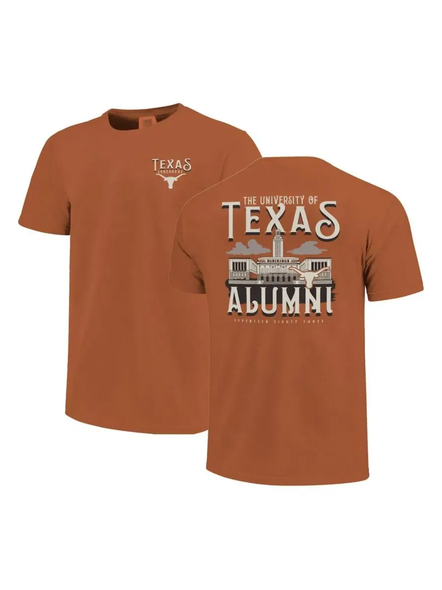 Футболка с принтом Texas Longhorns Comfort Colors Campus Alumni Image One