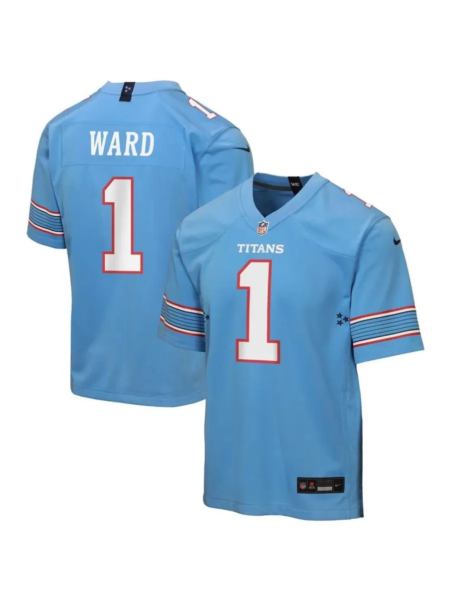 Футболка Nike Cameron Ward Light Blue Tennessee Titans Game Jersey