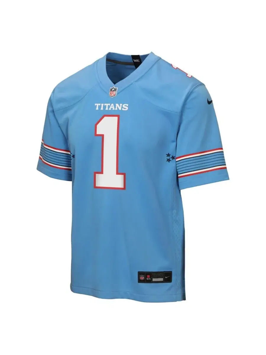 Футболка Nike Cameron Ward Light Blue Tennessee Titans Game Jersey — изображение 2 из 3, светлый синий