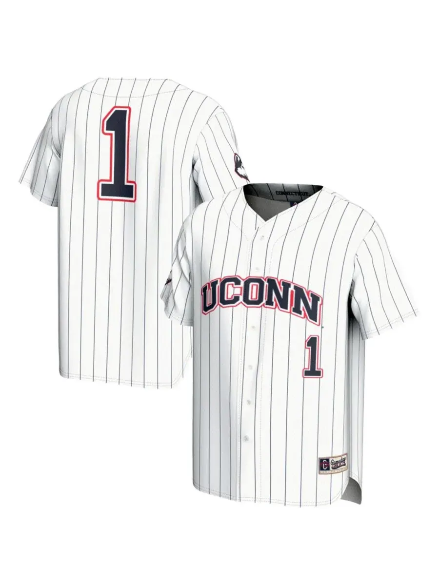 Легкая бейсбольная джерси с длинным рукавом UConn Huskies Gameday Greats — белый