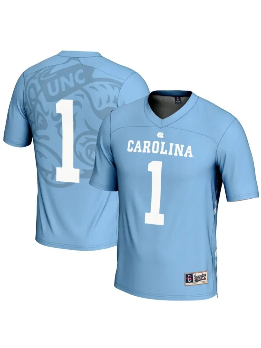 Легкая футболка-джерси с V-образным вырезом North Carolina Tar Heels Lightweight Men's Lacrosse — синий