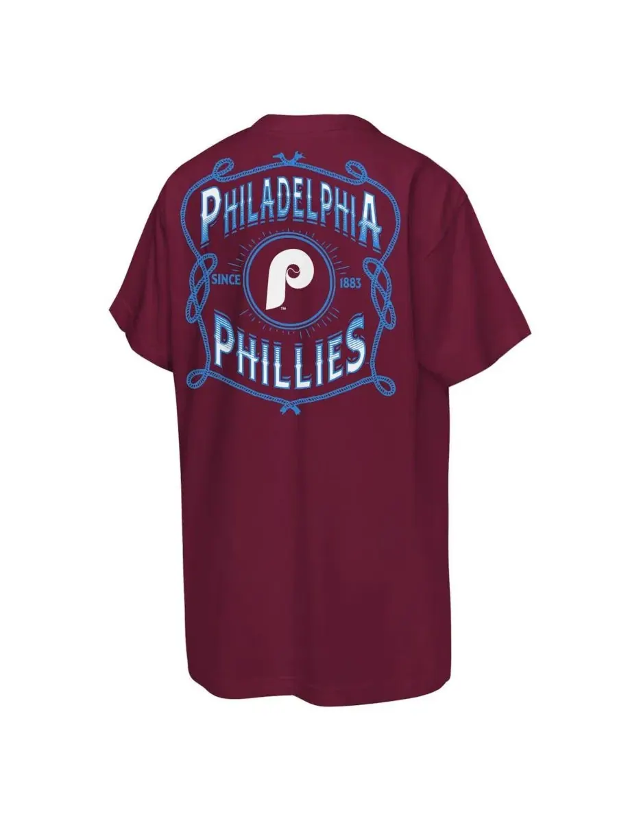 Футболка с коротким рукавом с принтом Cooperstown Rodeo Rope Mitchell & Ness — изображение 3 из 3, бордовый