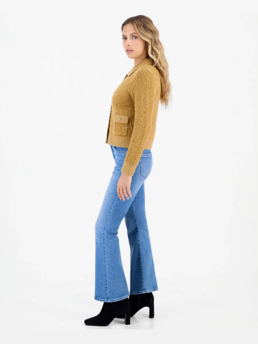 Джинсы клеш с высокой посадкой, модель Petite High-Rise Flare-Leg I.N.C. International Concepts — изображение 9 из 11